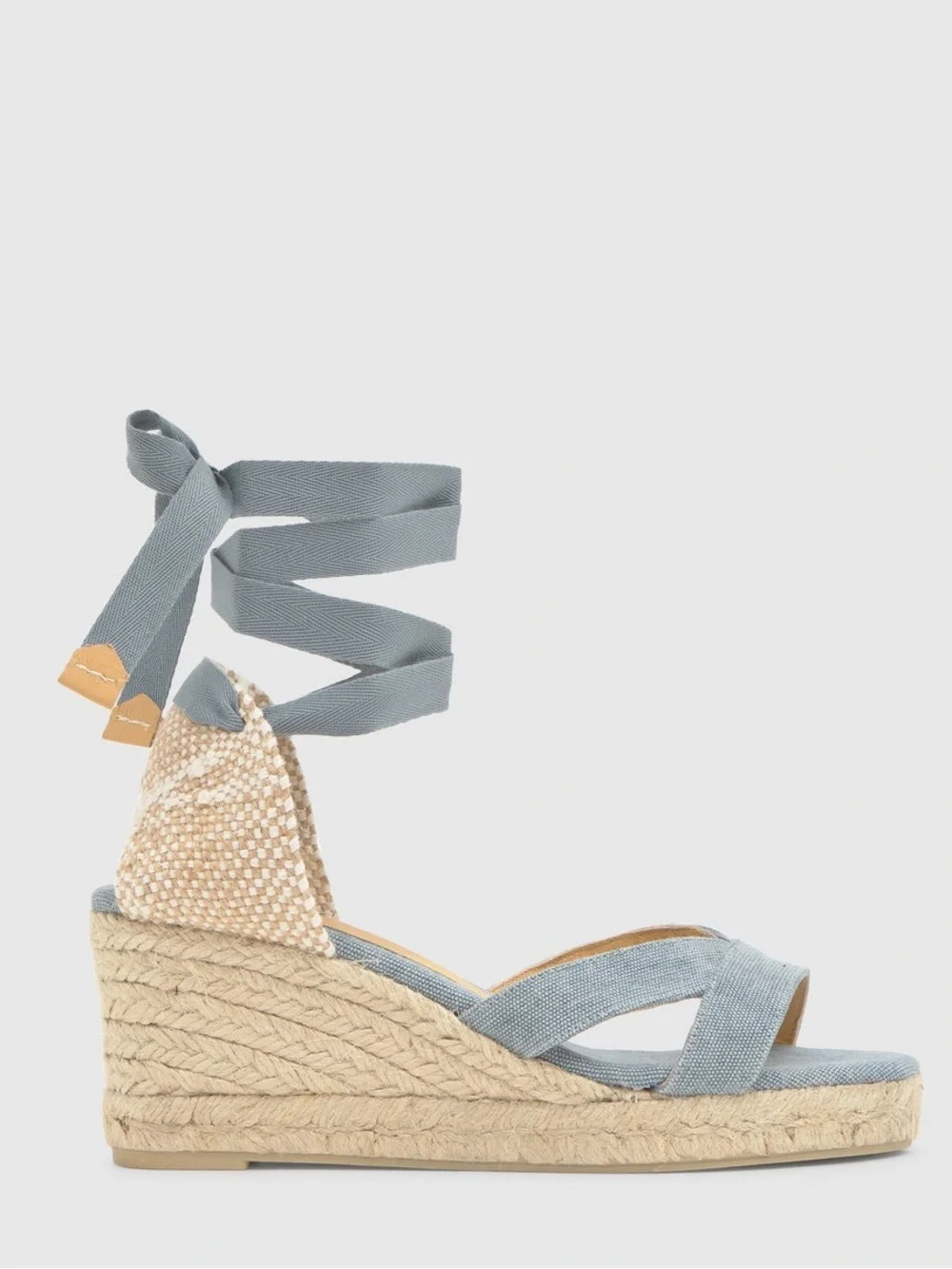 NWOT Castaner Espadrille Denim Wedge Sandal - size 8 - Picture 1 of 12